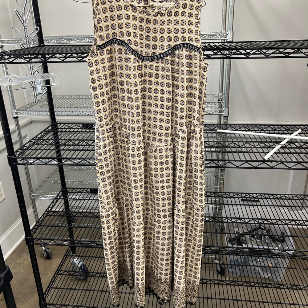 Max Studio Tan Halter Sundress Maxi